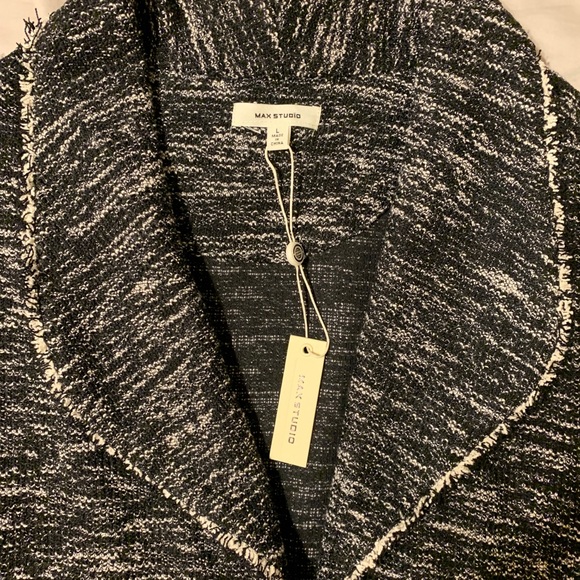 Max Studio Sweaters - Max Studio black tweed cardigan